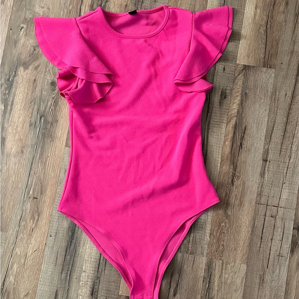 Hot pink bodysuit Sz Small